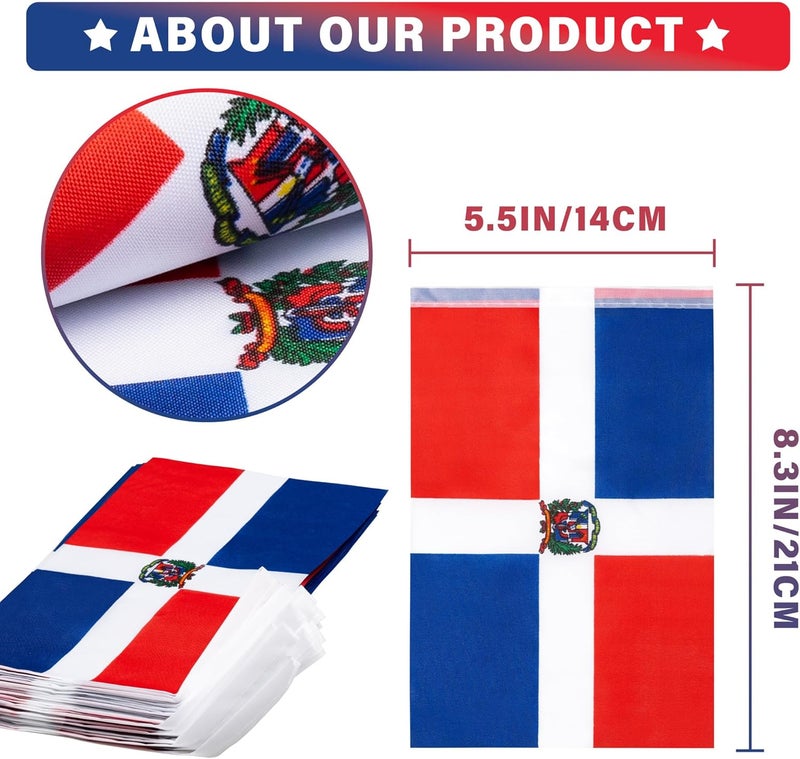 MVPRING Dominican Republic String Flag Pennant Banner, Small Mini Bandera Dominicana Flags Bunting Banner, National Country Decoration for School, Party, Sports Events, Patriotic Festival, 33 Feet 30 Flags - Image 3
